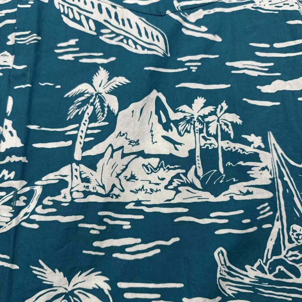 RJC‎ VTG Cotton Hawaii Islands Palm Trees Hawaiian Shirt Hawaii USA Men's XL